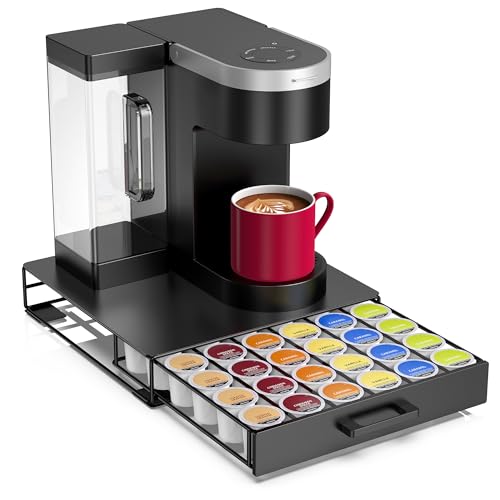 Storage Organizer Drawer for K-Cup Pods, ZECENN Coffee Pods Holder for Keurig Pods, Coffee Station Organizer Coffee Bar Accessories (36 Pods Capacity -Storage Drawer)