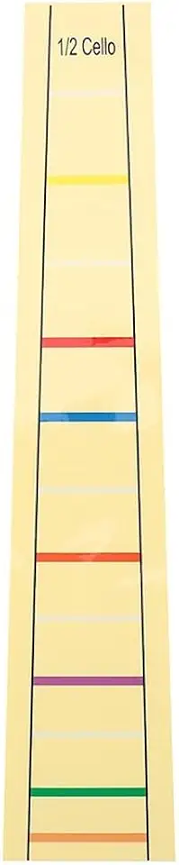 Adesivos de etiqueta de escala de violoncelo tamanho 1/2 – Adesivo removível para dedo de violoncelo marcadores de posição dos dedos para iniciantes