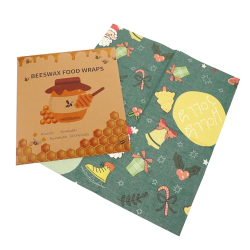 TOBBOMEY 3pcs Fresh-Keeping Cloth Beewax Wraps for Bowl Reusable Food Beeswax Preservation Wraps Kitchen Home Sustainable Washable Food Storage Beeswax Bowl Cover