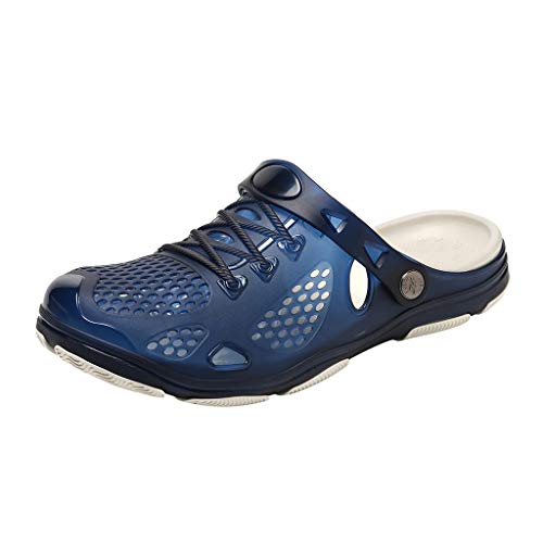 Sandales pantoufles hommes été casual respirant antidérapant plage bleu 45