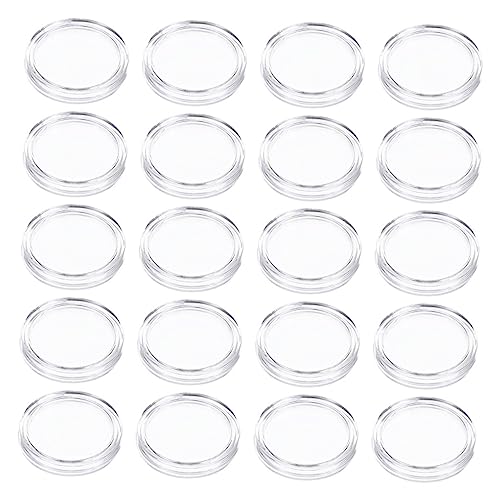 100 protectores transparentes para monedas de plástico miniatura 1
