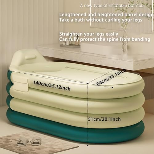 Vasca da bagno gonfiabile portatile per adulti, fumigazione completa, comodo design pieghevole per uso domestico, facile installazione