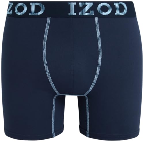 IZOD Mens Boxer Briefs - 6 Pack Soft Stretch Mens Underwear Boxers with Contour Pouch, Athletic Briefs for Men (Sizes: S-XL)3