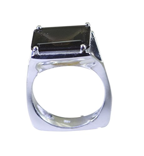 Bague quartz fumé argent 925 pour sublimer vos mains avec une pierre brune