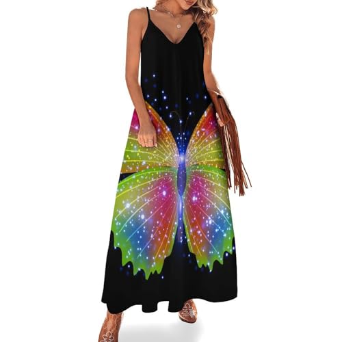 Robe de plage décontractée papillon de couleur pour rester fraîche tout l'été