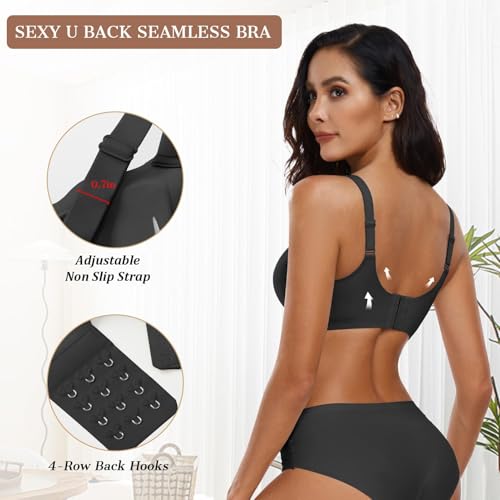 OEAK Womens Wireless Bras Push Up Support Full Coverage Bralettes No Underwire Bra Comfortable Everyday Seamless Tshirt Bras4