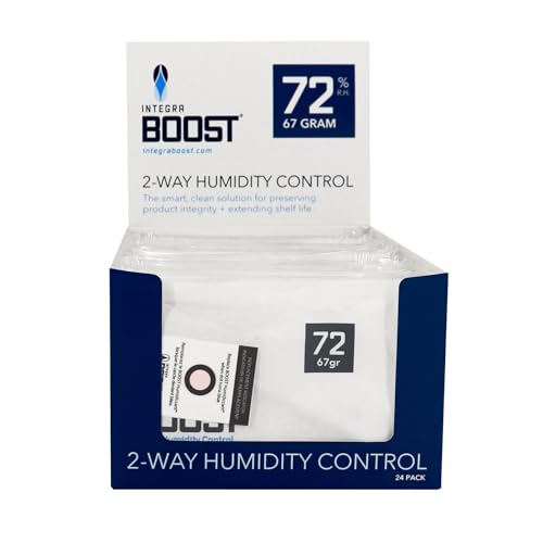 Image of Integra Boost - 72% RH Level - 67 Gram Size - Two-Way Humidity Control Pack - Incl. Replacement Indicator Cards - Food Storage & Herbs Moisture Balancer For Up to 1 LB (Pack of 24)