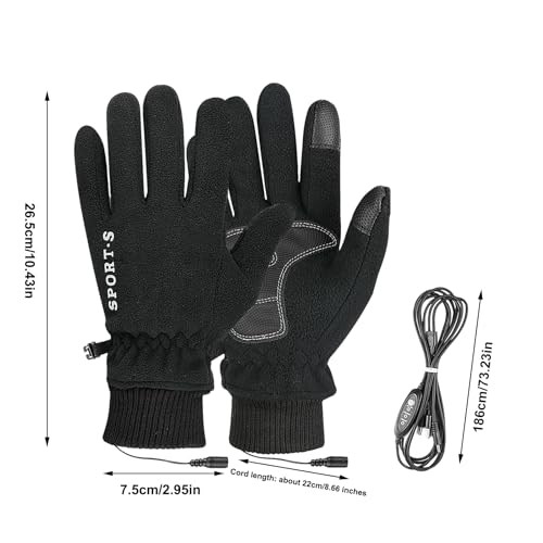 Gants chauffants électriques USB imperméables running et gants de protection froid tactile - 5