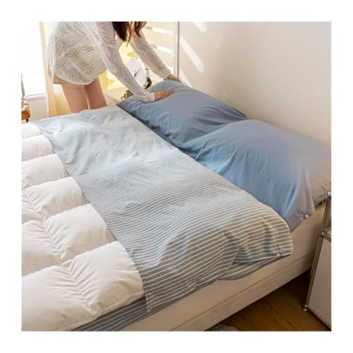 GBHMJU Saco de Dormir de algodón Lavado Ultraligero y Lavable, Saco de Dormir Ligero for Adultos, sábanas de Viaje for mochileros, hoteles, Camping, albergues(Blue A,160x210cm-63x82)