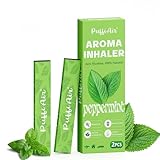 PUFFIAIR Mint Herbal Air Inhaler | Natural Mint Infusion for Instant Refreshment & Quit Smoking, Nicotine-Free Non-Electric Smokeless Inhalers | Reduce Cravings & Fatigue，2 Pc