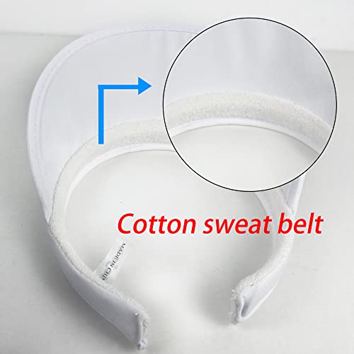 Image of 2 Pack Sun Visor Hats Women Men Clip On Wide Brim Visors Hat Outdoor Sports Golf Beach Travel Tennis Caps