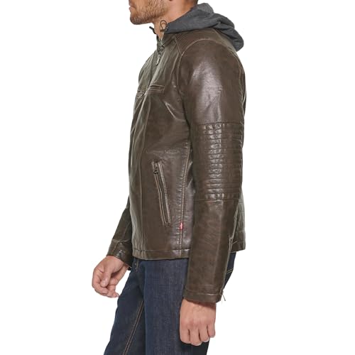 Image of Levi's Men's Faux Leather Racer Jacket