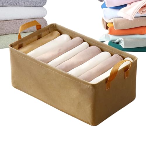 Organizador de ropa, organizador de ropa de armario con asa, organización de cajones que ahorra espacio con asas para dormitorios, camisetas y jeans