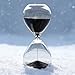 Hourglass, HoveBeaty Hand-Blown Sand Timer Set for Time Management 15 Minutes Durable Glass Construction (15 Min, Black)