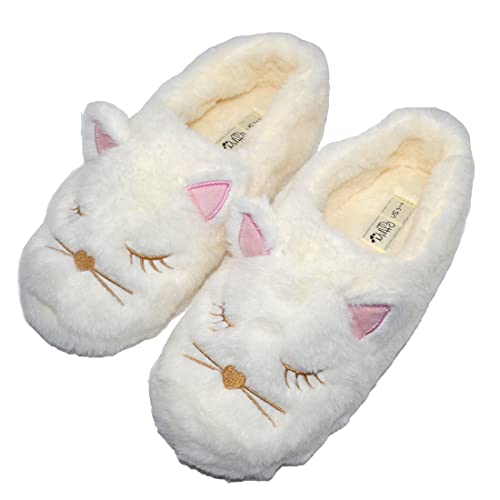 Millffy Warm Animal Soft Cozy Plush Slippers Womens House Slipper Bedroom cat Girl Fuzzy Slippers2