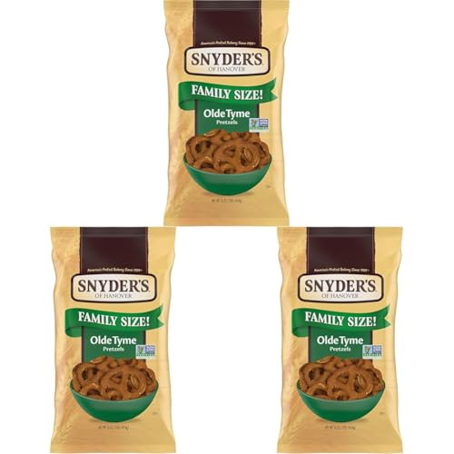 Snyder's of Hanover Old Tyme Pretzels, 16 Oz Bag (Pack of 3)