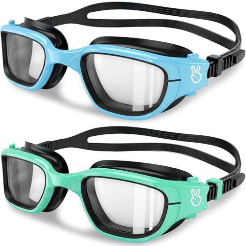 Image of Vvinca Kids Swim Goggles, Swimming Goggles for Kids 3-14 Anti-Fog UV Protection No Leak Pool Glasses for Boys Girls