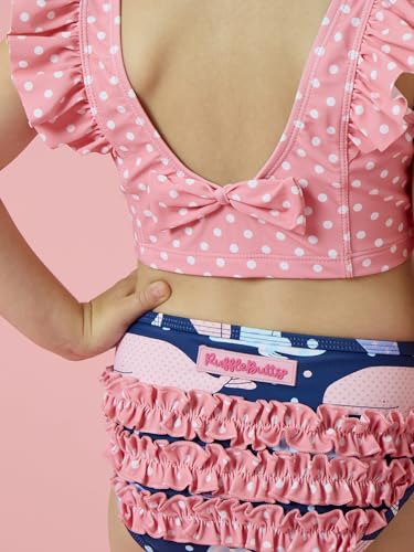 Image of RuffleButts Baby /Toddler Girls UPF50+ Waterfall Tankini Two Piece Swimsuit