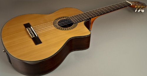 Amazon.com: Washburn c104sce Nylon de cedro macizo clásica acústica guitarra  eléctrica : Instrumentos Musicales
