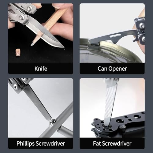 NexTool Mini Flagship 10 in 1 Multi-Tool, Multitool with Multitools Pliers, Camping Pliers, Can Opener, Scissors, Screwdriver, Bottle Opener, Gifts for Men, Father's Day Gifts-Silver - Image 5