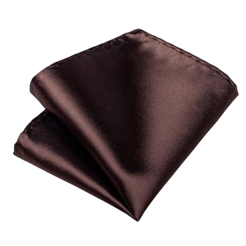 Image of DiBanGu Mens Silk Necktie Solid Color Tie and Pocket Square Cufflink Tie Clip Set Woven Plain Ties for Men Wedding Party