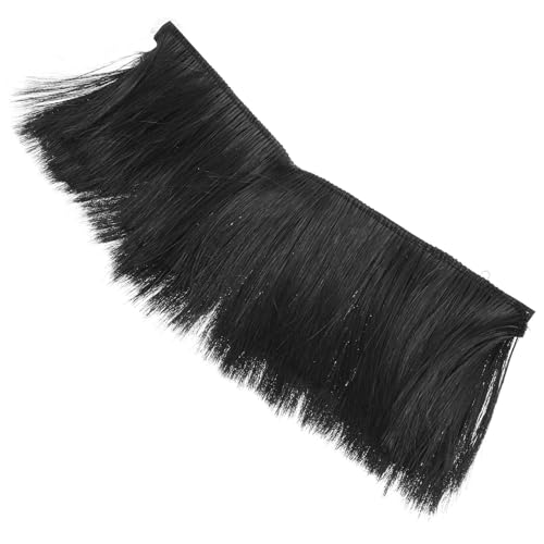 Peluca cresta para casco de moto color negro fabricada en fibra química resistente