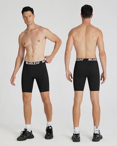 Blueleaf Men's Compression Shorts Sports Running Spandex Shorts Performance Athletic Workout Base Layer Underwear2