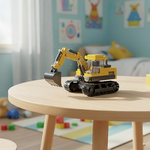 Image of STEM Construction Vehicle Building Blocks Set (88 Pcs) | DIY Excavator Toy for Kids 7+ Years (Boys & Girls) | Educational Engineering Toy | Creativity & Problem Solving