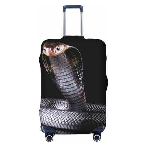 Black Cobra Snake For Travel Luggage Cover Suitcase Protector Fits 18-32 Inch Travel Luggage Protector Elastic Luggage Anti-Scratch Suitcase Cover