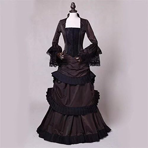 Amazon Co Jp ノーブランド品 受注生産 宮廷服ドレス ブラウン ビクトリア朝 バッスルドレス ゴシック様式 仮面舞踏会 コスチューム コスプレ 学園祭 文化祭 舞踏会 クリスマス 代劇 L ホビー