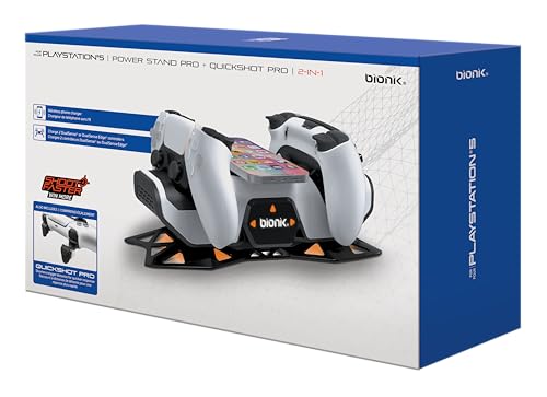 Chargeur pour PlayStation 5 Bionik avec Quickshot Trigger Stop et bundle 2 en 1