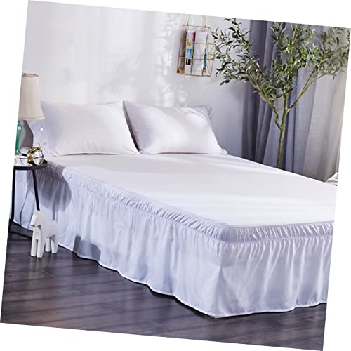 Falda de cama ORFOFE 135x200 elástica para tapar somier feo 4