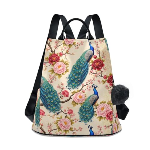 Sac à dos tendance femme bleu vert paon idéal pour flâner en ville avec élégance