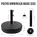 Roixeeds 50LBS Round Umbrella Base Water Filled with Steel Umbrella Holder, Heavy Duty Fillable Umbrella Base Stand for Outdoor, Patio, Lawn, Garden (Black) (Stripes)