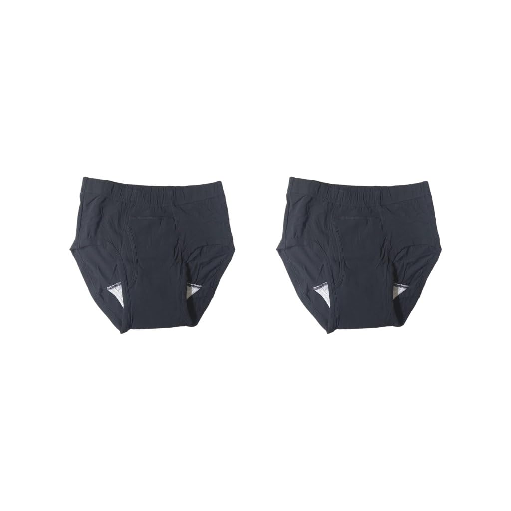 2 zestaw męskich pieluch na nietrzymanie moczu szczelne nadające się do prania wygodne na nietrzymanie moczu czarne 2XL, 2XL 40 ml