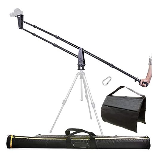 Sevenoak SK-JA20-II 7-Foot Carbon Fiber Camera Jib/Crane with 360° Panning Base and Counter Weight Sandbag for DSLR Cameras - Load Capacity 11 lb (5kg)
