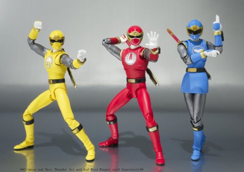 Bandai Tamashii Nations S.h. Figuarts Blue & Yellow Wind Ranger Set Power Rangers Ninja Storm Action Figure #TOP4