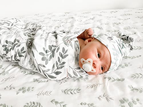 Miaoberry Eucalyptus Swaddle Set With Hat And Bow #TOP1