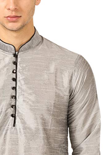 Image of Royal Kurta Men's Cotton Silk Dhoti Kurta (White)