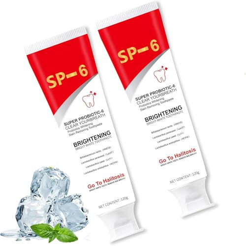 Generic Sp-6 Probiotic Toothpaste Whitening, Ultra Whitening, Stain Removing, Fresh Breath & Teeth Health (2 Pack)