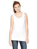 Motherhood Maternity Women's Maternity Sleeveless Scoop Neck Side Ruched Tank Top, White, Large