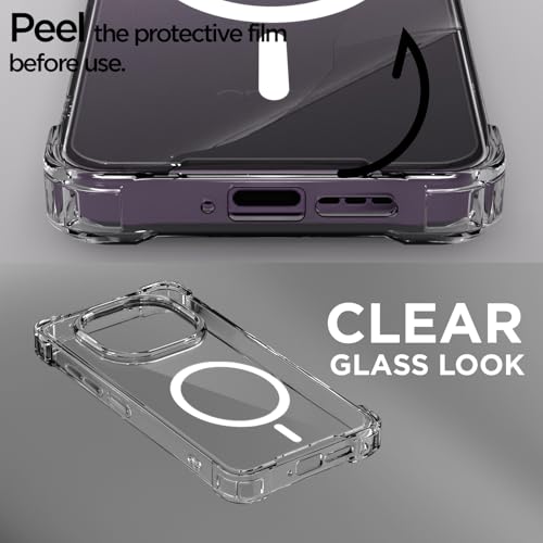 Image of Amazon Basics Back Cover for Oppo F29 5G Mag-Safe Shockproof PC + TPU Protective Case Magnetic Support Bumper Case (Transparent Mag-Safe)