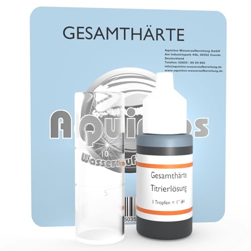 Härtemessbesteck Wasserhärte messen Wasserhärte bestimmen Titrierlösung in °dH Wasserhärtemessbesteck Tropfentest mit Farbumschlag Kalkmesser