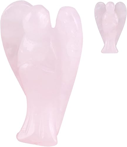 Miniatura 6 de Garosa Estatua de cristal con forma de ángel curativo de chakras, reiki, adorno de piedra curativa, regalo de ángel para escritorio y decoración del