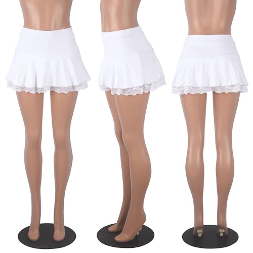 Image of Jigfar Women Cute Golf Tennis Club Skirt Dress Activewear Mini Summer Workout Running Athletic Skorts
