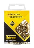 unterschiedlich lange Enden Idena 334031 - Musterklammern, 80 Stück, vermessingt