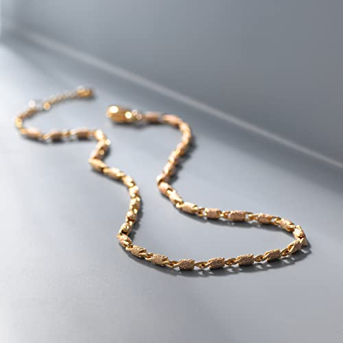 Image of MTMY Gold Anklets for Women 14K Gold Plated Tiny Bead Anklet Colorful Tassel Foot Chain Dainty Adjustable Cute Summer Beach Boho Anklets Jewelry Gift