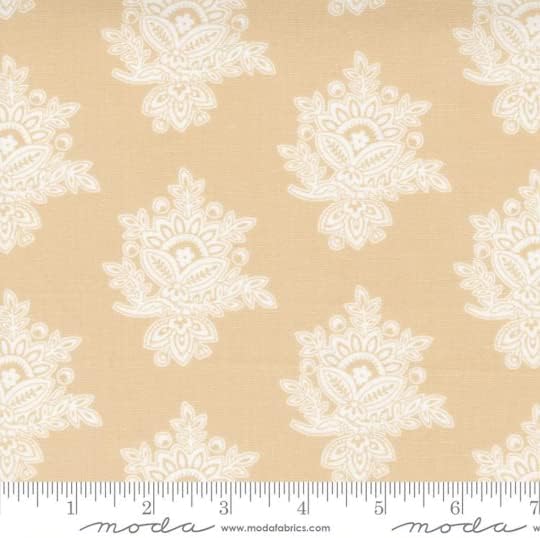 Tela floral de lino canela y crema 20454-15 de Fig Tree de Moda by The Yard