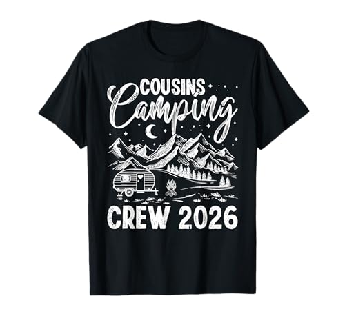 Cousins Camping Crew 2026 Summer Camping Family Reunion Kids T-Shirt
