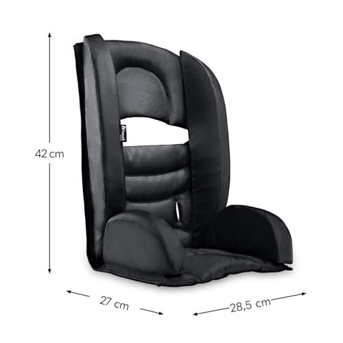 hauck Sitzverkleinerer für Fahrradanhänger Bike Trailer Comfort Seat für Kinder ab 6 Monate, Geeignet für 5-Punkt-Gurt, Kompatibel mit hauck Dryk Duo, Stabile Seiten Weiche Polsterung (Black)